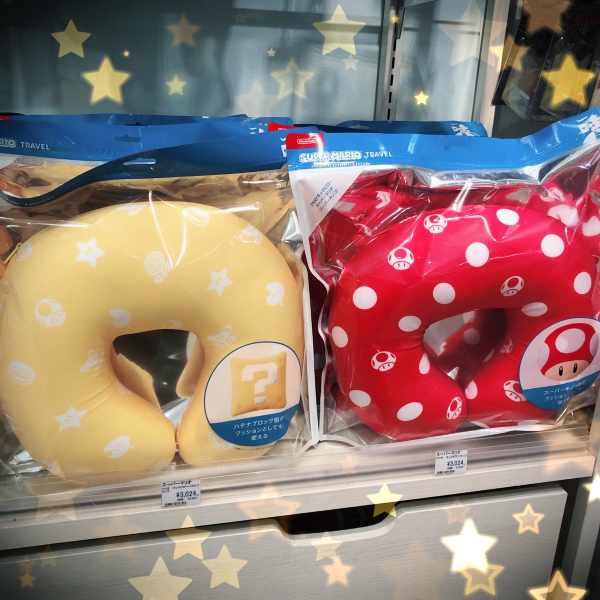 スーパーマリオ】より、 長時間の移動におすすめ‼️ 「ネックピロー