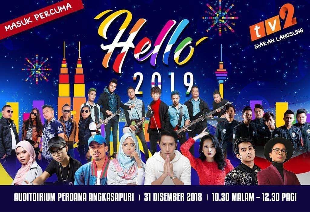 RTM_Malaysia's tweet image. #KhasTahunBaharu2019 – Siaran langsung Konsert Hello 2019 menampilkan Akim The Majistret, Floor 88 Band, Sevendays, Sarah Suhairi, Ariff Bahran, Wany Syaz, Waris, Ben Ladin, Heidi, Hariz dan Hafiz.
#Hello2019 pukul 10.30 mlm ini di @tv2_rtm | myklik.rtm.gov.my/live | #RTMMobile