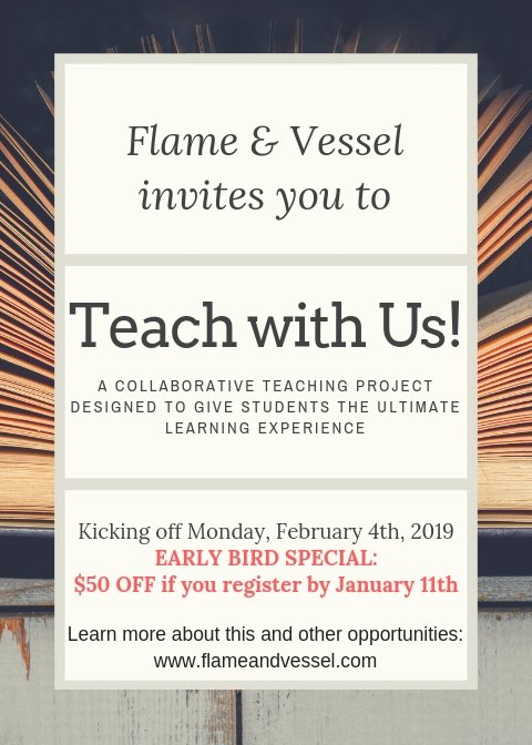 lmccracken12's tweet photo. Join us for this collaborative teaching professional development opportunity! Register by January 11 to save $50. Read more about this and other opportunities at https://t.co/BXD6BAALz6 https://t.co/xmrwfZ5FPs