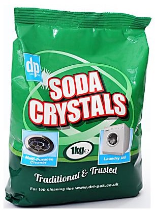 8/ We're talking £1.39! for 1kg of non-toxic Soda Crystals, for cleaning and deodorising washing machines, keeping sinks and drains fresh and blockage free, removing grease in household cleaning and laundry, and cleaning paths & patios, wooden decking, toilets, and silverware...