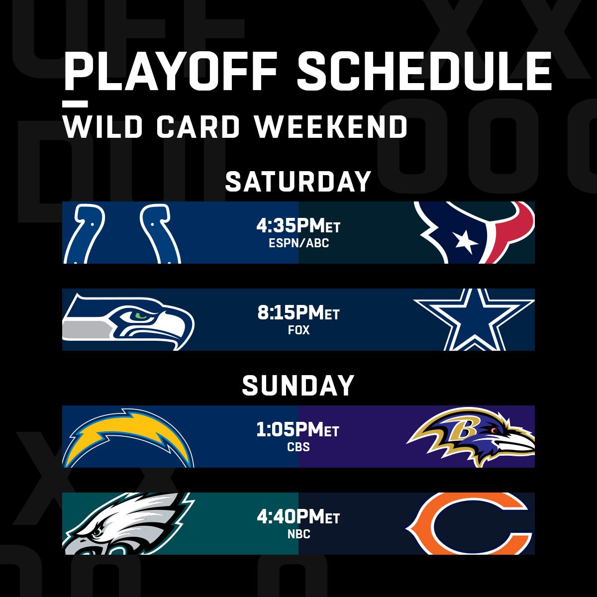 NFL on X: 'Who's ready for Wild Card Weekend? #NFLPlayoffs https