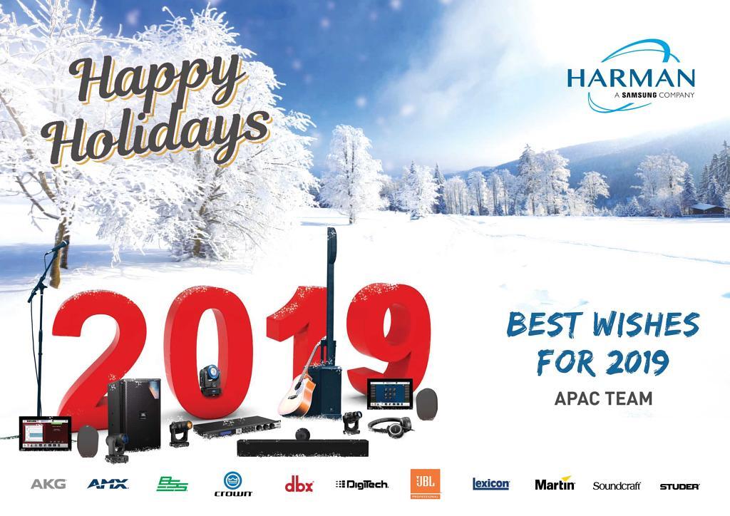 RamachandranRV's tweet photo. HAPPY NEW YEAR 2019! Wishes for joy, prosperity, peace and growth in 2019 and ahead. #HARMANExperienceAPAC Amanda Heng https://t.co/hcGAnJJAxy