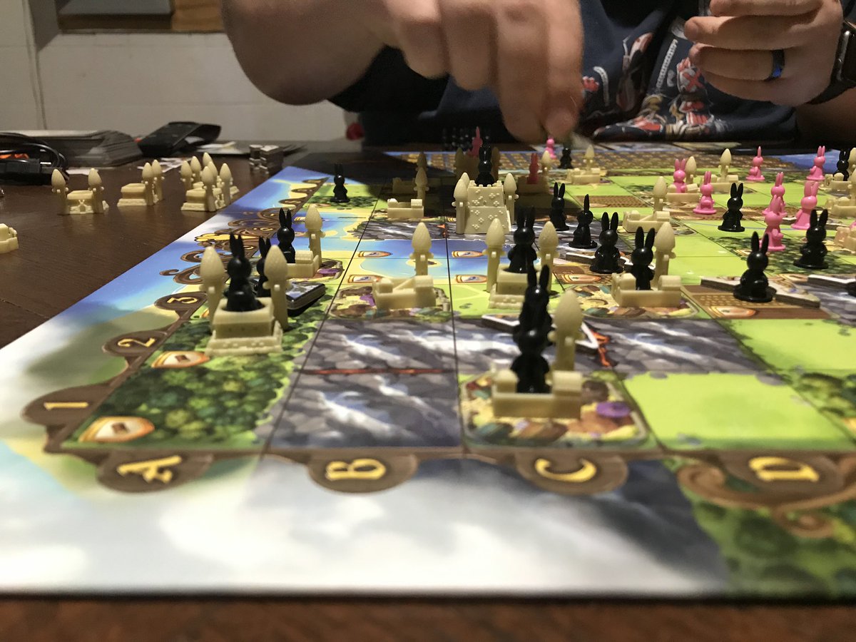 bits_board's tweet photo. Got a few games in today thanks to this holiday weekend. Ex Libris, Bunny Kingdom, and Go Nuts for Donuts (not pictured). The kiddo helped out since they’re a bit too tough for him to follow, but we all had fun!#boardgame #tabletop #exlibris #bunnykingdom #gonutsfordonuts https://t.co/RvFqs7e0BP