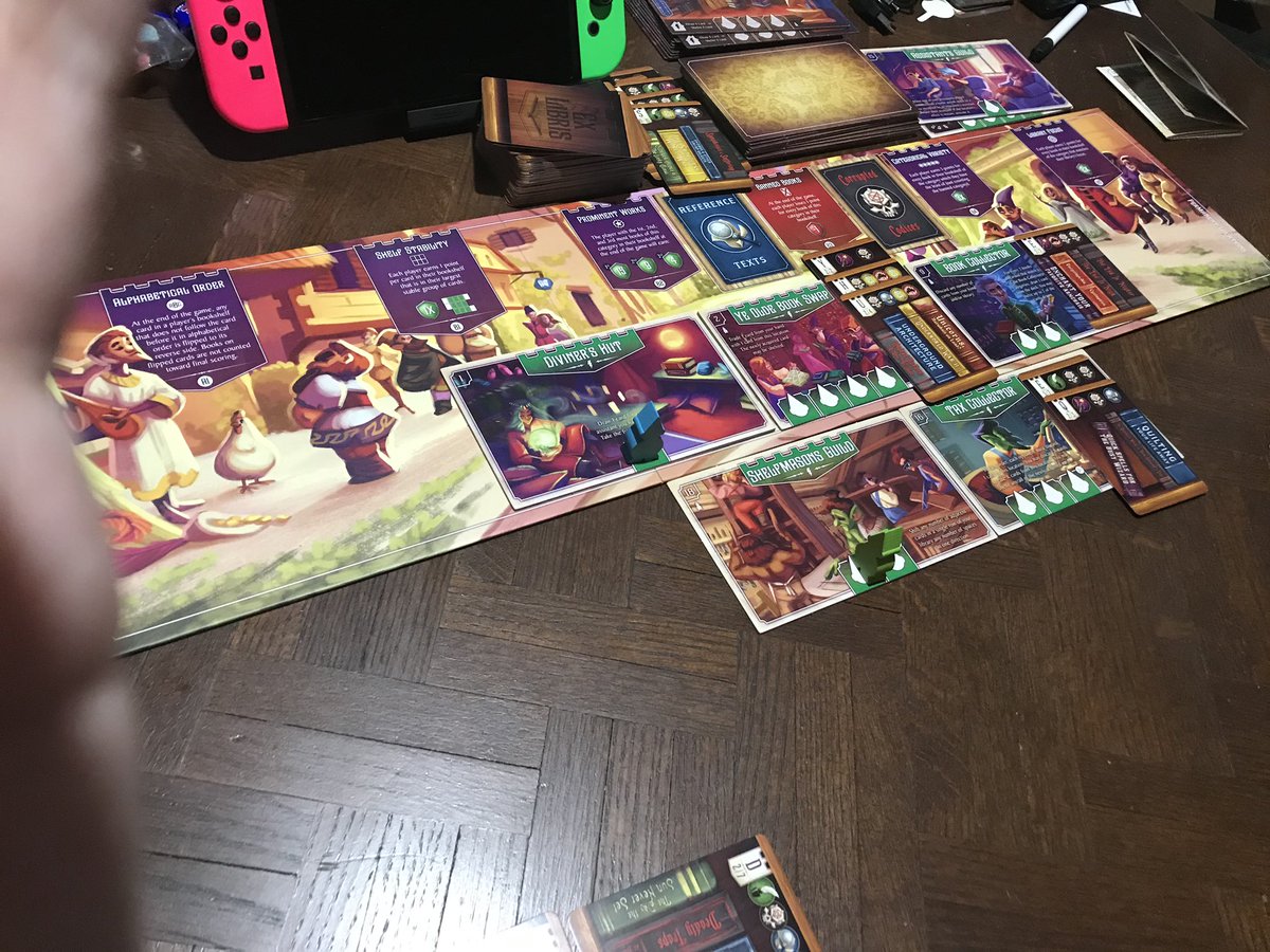 bits_board's tweet photo. Got a few games in today thanks to this holiday weekend. Ex Libris, Bunny Kingdom, and Go Nuts for Donuts (not pictured). The kiddo helped out since they’re a bit too tough for him to follow, but we all had fun!#boardgame #tabletop #exlibris #bunnykingdom #gonutsfordonuts https://t.co/RvFqs7e0BP