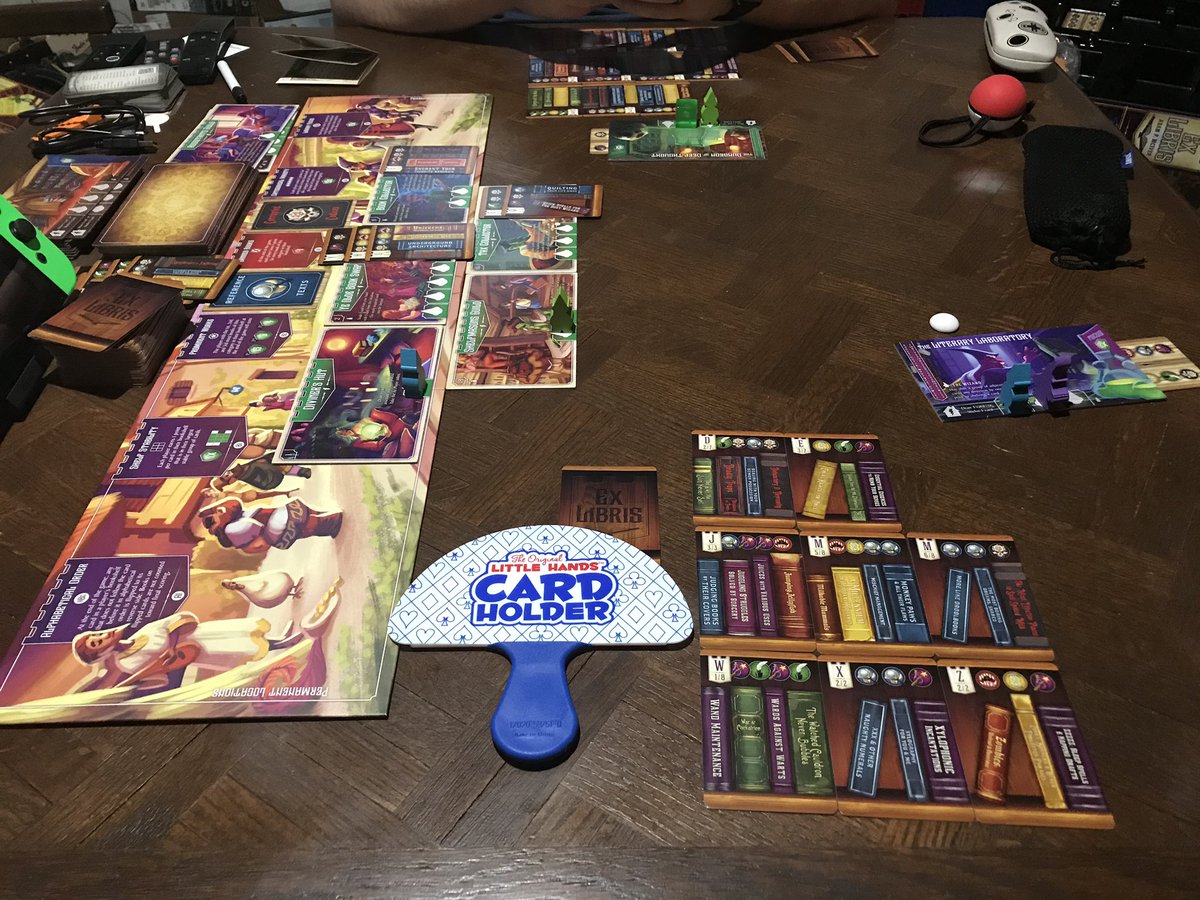 bits_board's tweet photo. Got a few games in today thanks to this holiday weekend. Ex Libris, Bunny Kingdom, and Go Nuts for Donuts (not pictured). The kiddo helped out since they’re a bit too tough for him to follow, but we all had fun!#boardgame #tabletop #exlibris #bunnykingdom #gonutsfordonuts https://t.co/RvFqs7e0BP