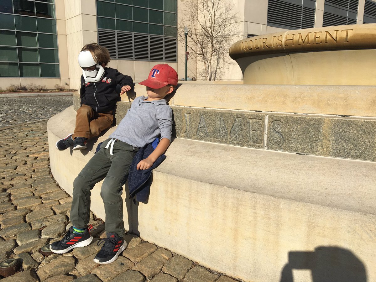 1SweetBabyJames's tweet photo. When the day started at a fountain with my name etched in the face of a stone, it’s only fitting that my day ended with a stone bench etching itself in my face. #firststitches https://t.co/CN43UTXxuC