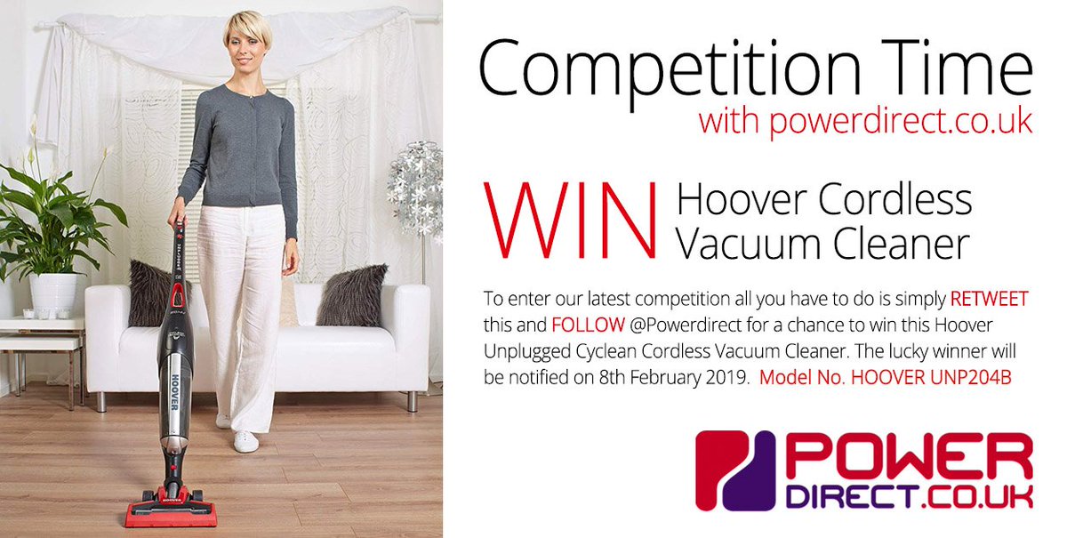 #Free to Enter <a href="/PowerDirectUK/">Power Direct</a> #Competition #Giveaway... Simply #RT and #Follow for a chance to #Win a Hoover Cordless Upright Vacuum Cleaner… Drawn 8th February 2019... Be Lucky!