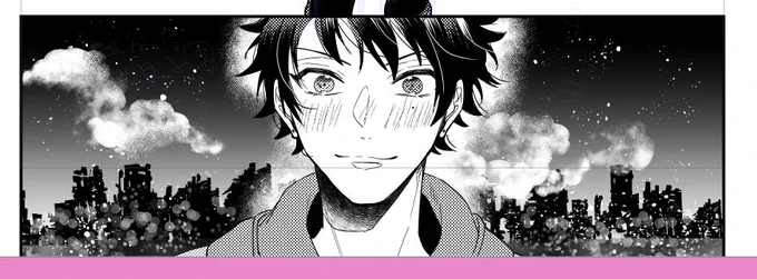 あの頃の格好良かったアンタを見る一郎くん
可愛くかけた気がする?
 #進捗ノート https://t.co/YevvqSC2jQ 