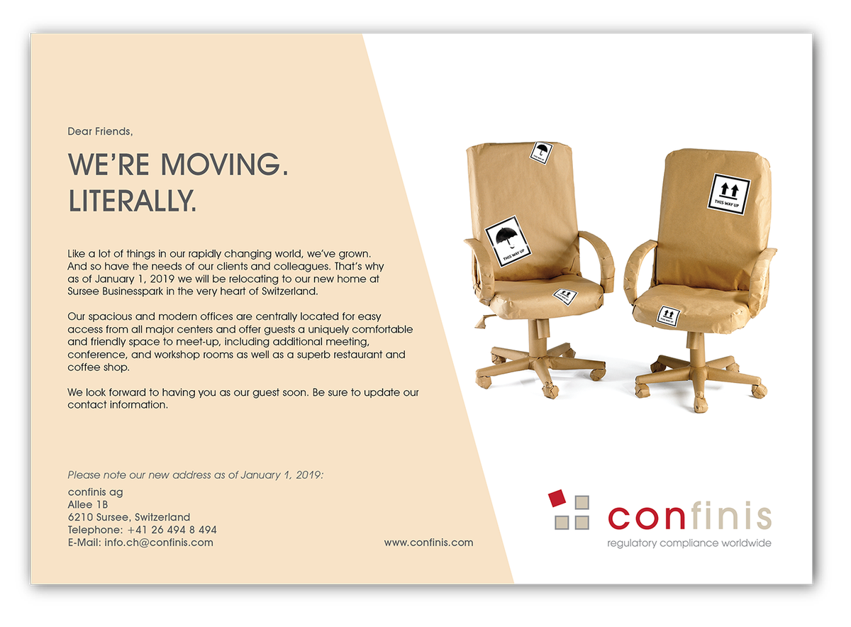 byConfinis's tweet photo. Like a lot of things in our rapidly changing world, we’ve grown.
We are happy to announce, that @byConfinis is moving to its new office location in Sursee, the heart of Switzerland! https://t.co/QaScJdVVRh
