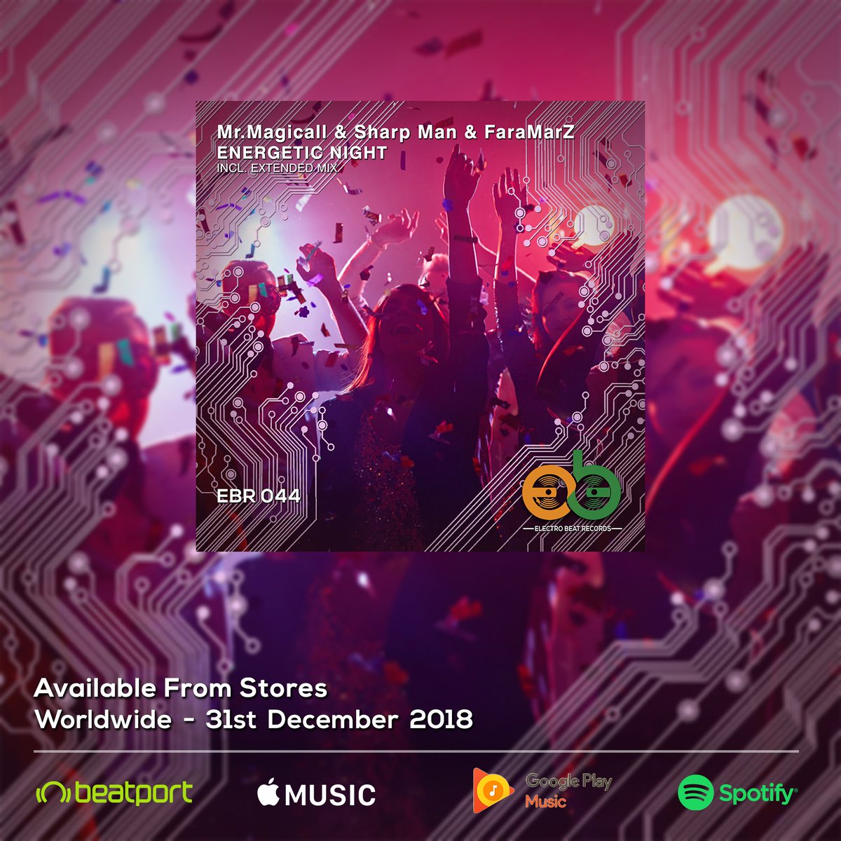 ElectroBeatRec's tweet photo. Mr.Magicall & Sharp Man & FaraMarZ - Energetic Night is OUT NOW
sc: https://t.co/5EJbYSZEOZ
BP: https://t.co/2scmQyNhvI
#EDM #EDMFamily #ElectroBeatRecords #Melbourne #melbourneBounce #EDMfamilyiran #electrohouse #bigroom #Bigroomhouse #miamisampler2018 #electrobeatfamily https://t.co/WvUc6QjYuZ