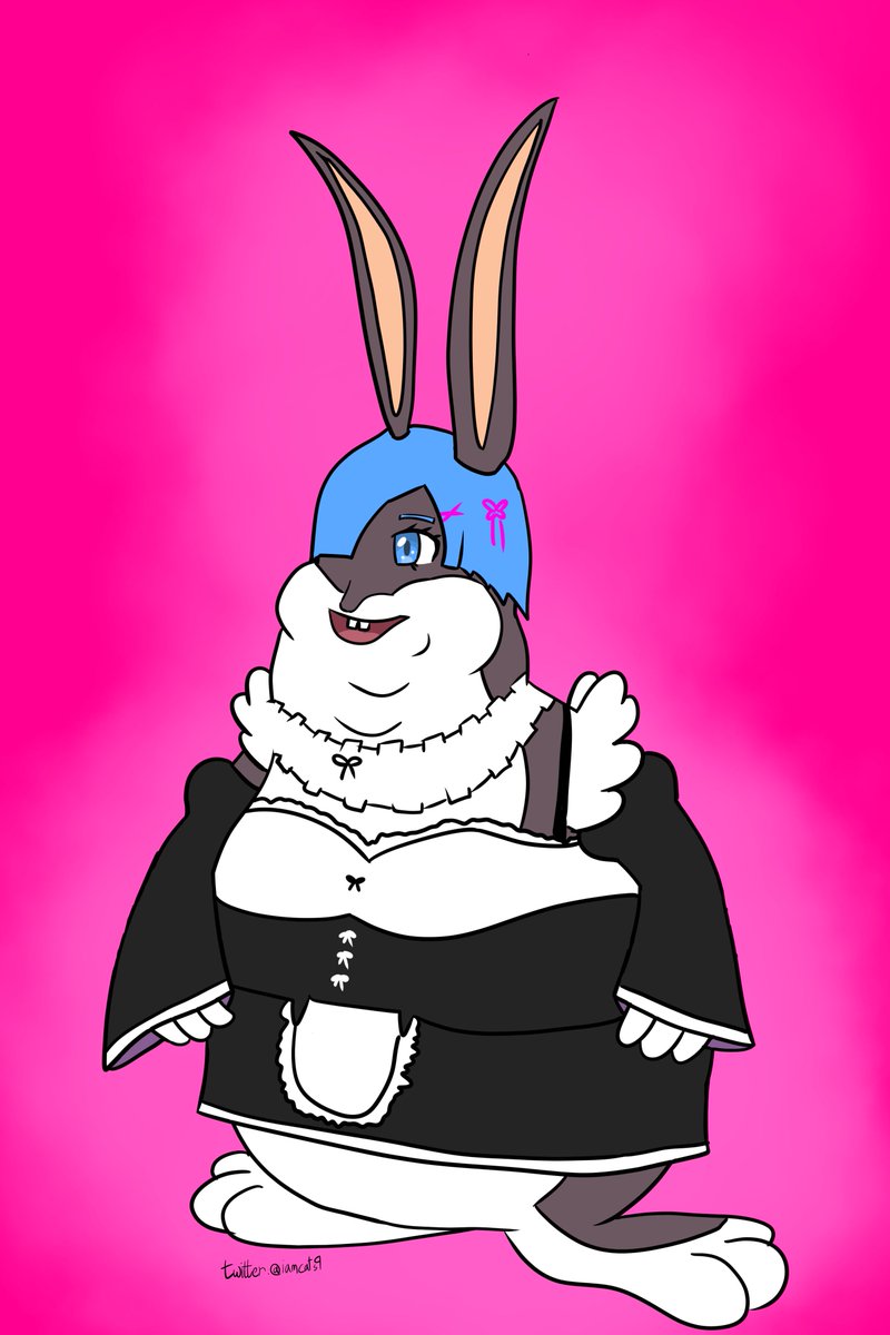 Iamcats9 Big Chungreme Is Here To Clean Up Your Act Someone Asked Me To Make This Btw Art Big Chungus Meme Rem Rezero