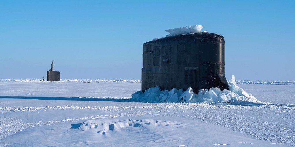 USPacificFleet's tweet photo. March also included #USNavy @PacificSubs' #USSConnecticut partnering with #USSHartford and a @RoyalNavy submarine for #ICEX2018, a five week exercise in the Arctic Circle that assesses operational readiness and advances scientific research: https://t.co/mJpKXo5NfI #2018inReview https://t.co/7wHASBCYd0