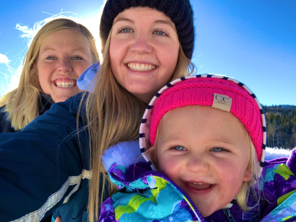 WhitneyWh's tweet photo. I may not be able to jump the snowmobile like @robbie_good1  but at least we all had a blast 💕 https://t.co/mB4oeGQcNm