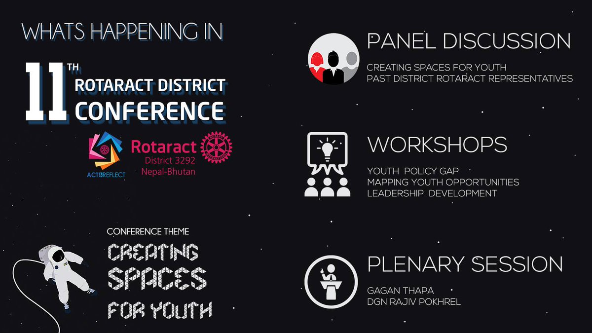 rotaract3292's tweet photo. Glimpse on what is happening during 11th Rotaract District Conference.
Let´s be a part of this event. #Rotaract #Youth #ActAndReflect https://t.co/ISuhfQ6xhk