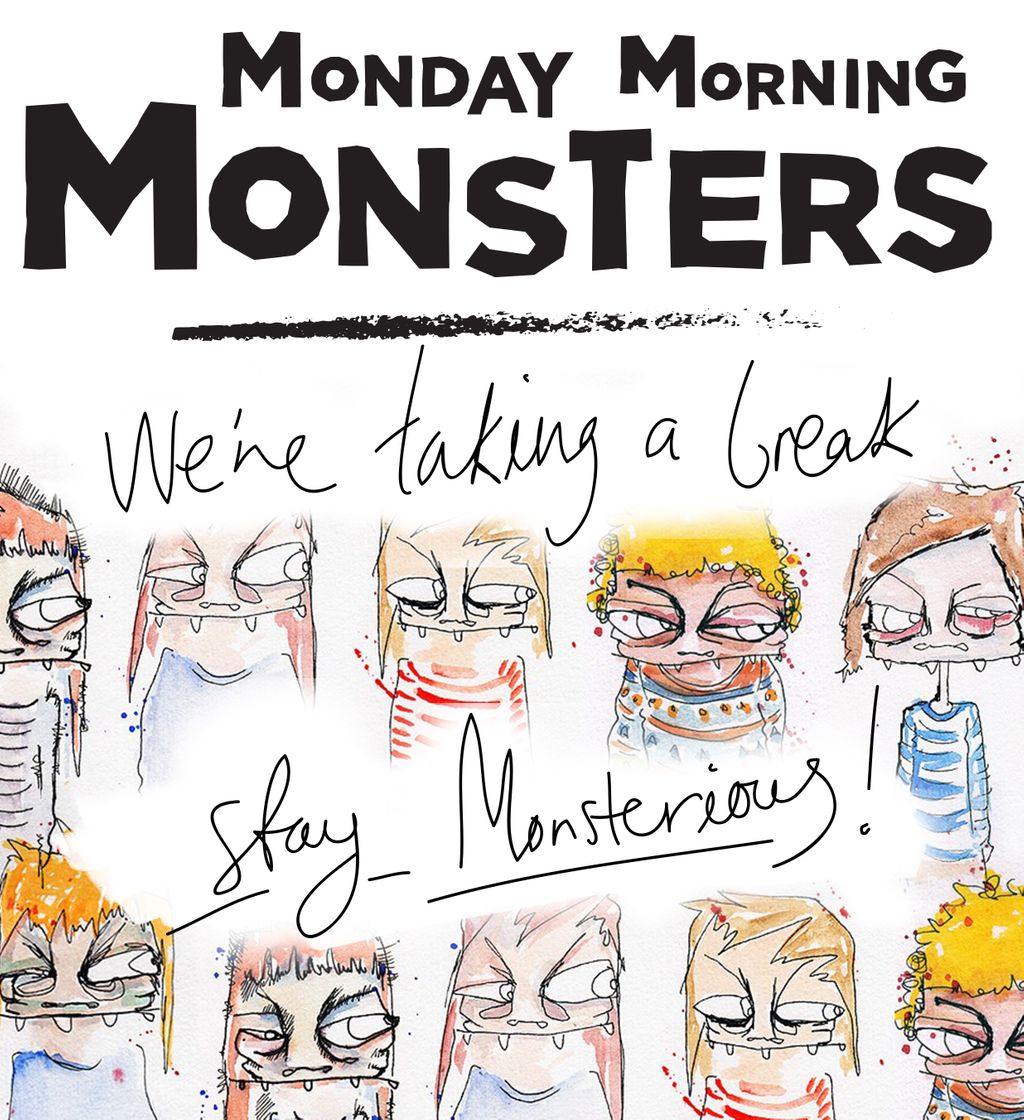 We are taking a break. Hope to see you all soon. Stay monsterious! 
-
-
-
-
 #mondaymorningmonster #mondaymorningmonsters #monsterdrawing #cartoons #illustration #watercolour #characterdrawing