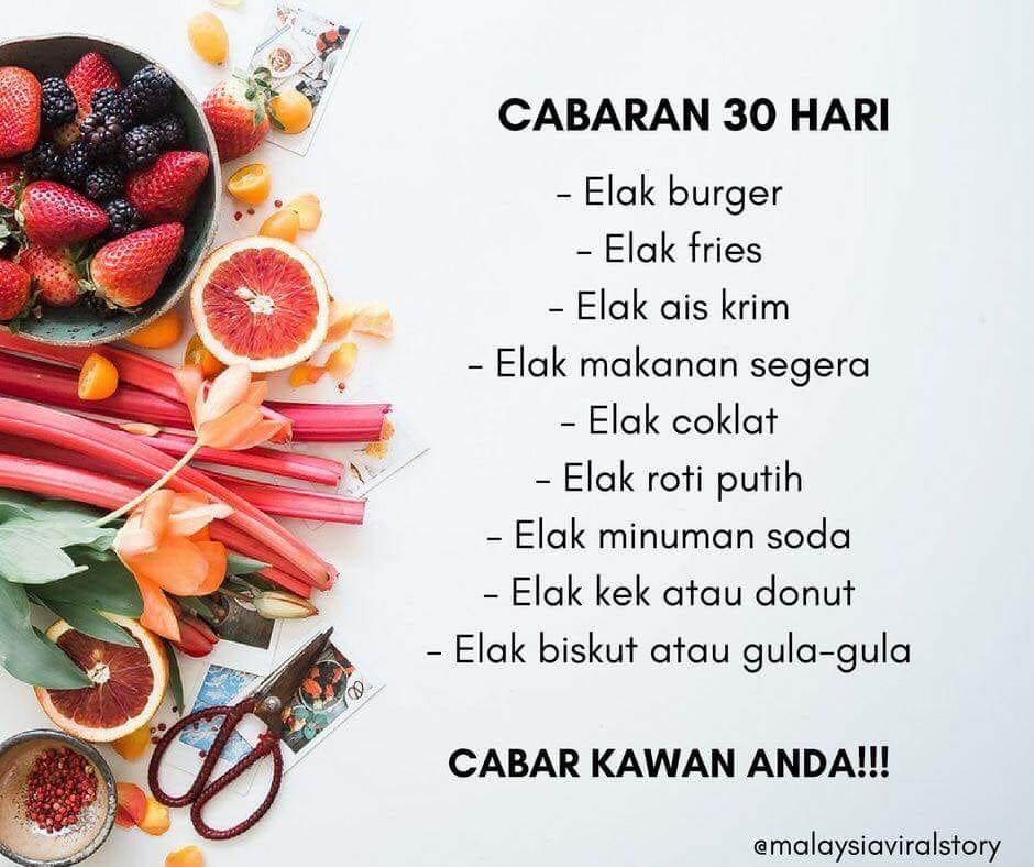 saysseismik's tweet image. Tahun baru, azam baru. Diet challenge untuk 30 hari. Goodluck 🙌

Kredit: Malaysiaviralstory/Facebook
#Diet #TipsDiet #Dietchallenge