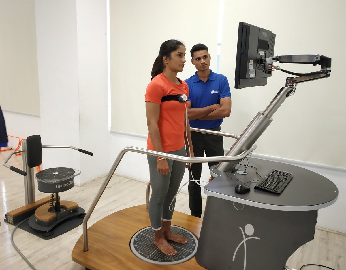 abtpindia's tweet photo. India’s star #wrestler @Phogat_Vinesh recently visited #ABTP #Bangalore centre for a full body assessment. Her comprehensive #biomechanical analysis took place on @tecnobody_it #WalkerView, #StaticProkin, #DynamicProkin &amp; #PosturalBench, &amp; #Dwall!
DM us to get an assessment! https://t.co/qxJKSRtzeW