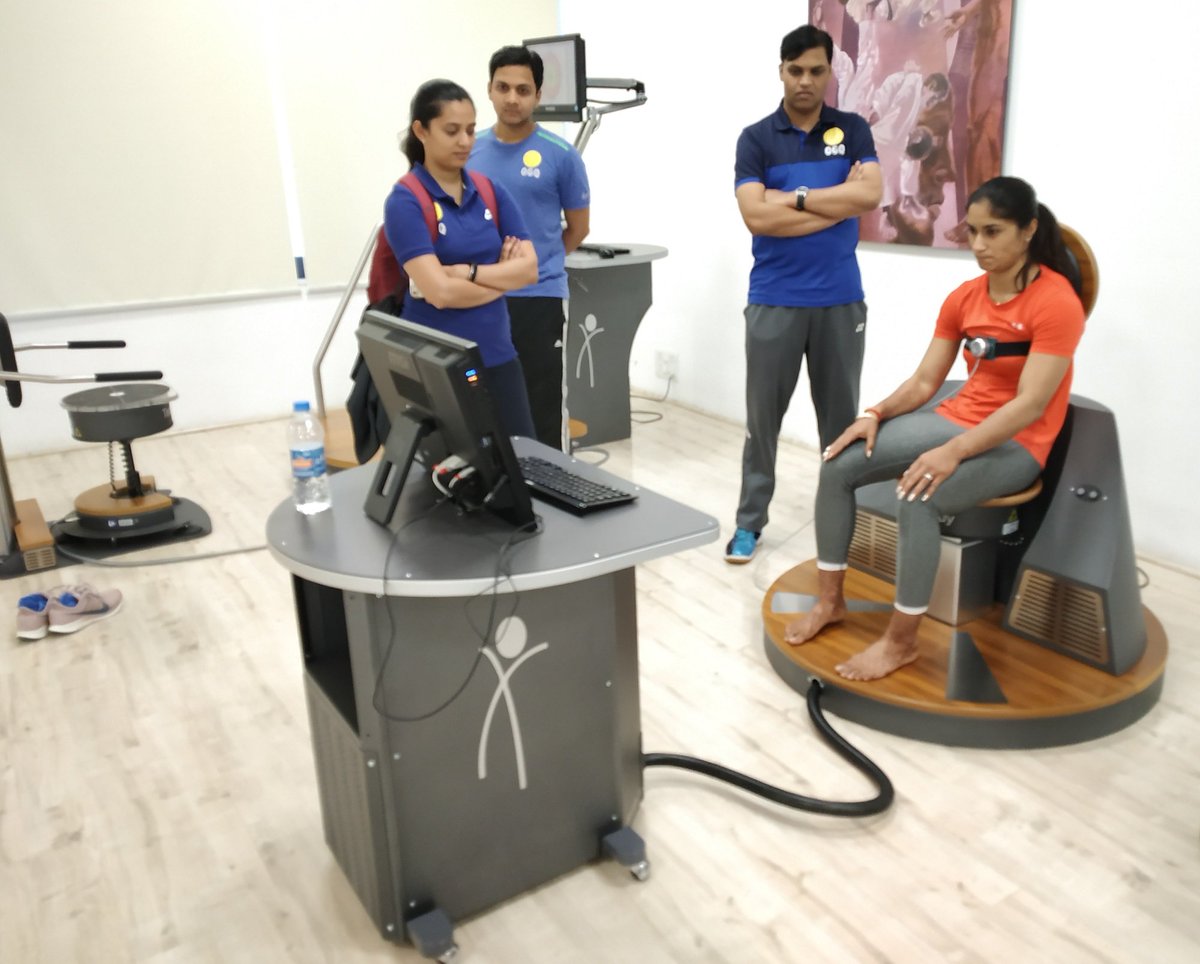 abtpindia's tweet photo. India’s star #wrestler @Phogat_Vinesh recently visited #ABTP #Bangalore centre for a full body assessment. Her comprehensive #biomechanical analysis took place on @tecnobody_it #WalkerView, #StaticProkin, #DynamicProkin &amp; #PosturalBench, &amp; #Dwall!
DM us to get an assessment! https://t.co/qxJKSRtzeW
