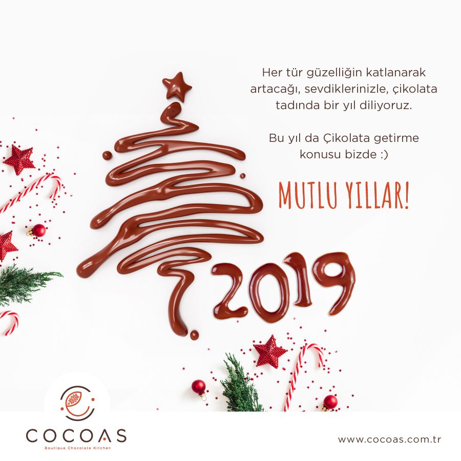 Yeni yılınız bol Cocoas'lı olsun!
#CocoasChocolat #newyear #2019 #happynewyear #mutluyıllar #yeniyıl #çikolata #chocolate