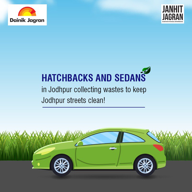 JanhitJagran's tweet photo. "In June 2017, some residents of Jodhpur tied waste bins to their cars, from hatchbacks to luxury sedans, collected trash in those bins, as and when they can, irrespective of where they are going. #JanhitJagran salutes their effort.
#cleanindia #greenindia #swachhbharat https://t.co/m6IwzsRH5k