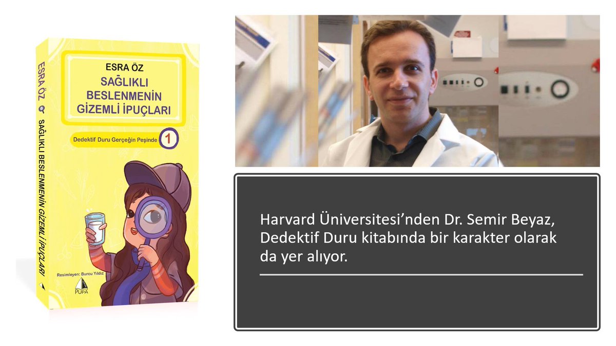 fesraoz's tweet photo. “Dedektif Duru Gerçeğin Peşinde” serisinin ilk kitabı  “Sağlıklı Beslenmenin Gizemli İpuçları”nda Harvard Üniversitesi’nden Dr. Semir Beyaz, çocukların dilinden konuşmam için en tepkili eleştirileri yaptı ve kitap onun önerileriyle şekillendi. https://t.co/PBJnmySG6S