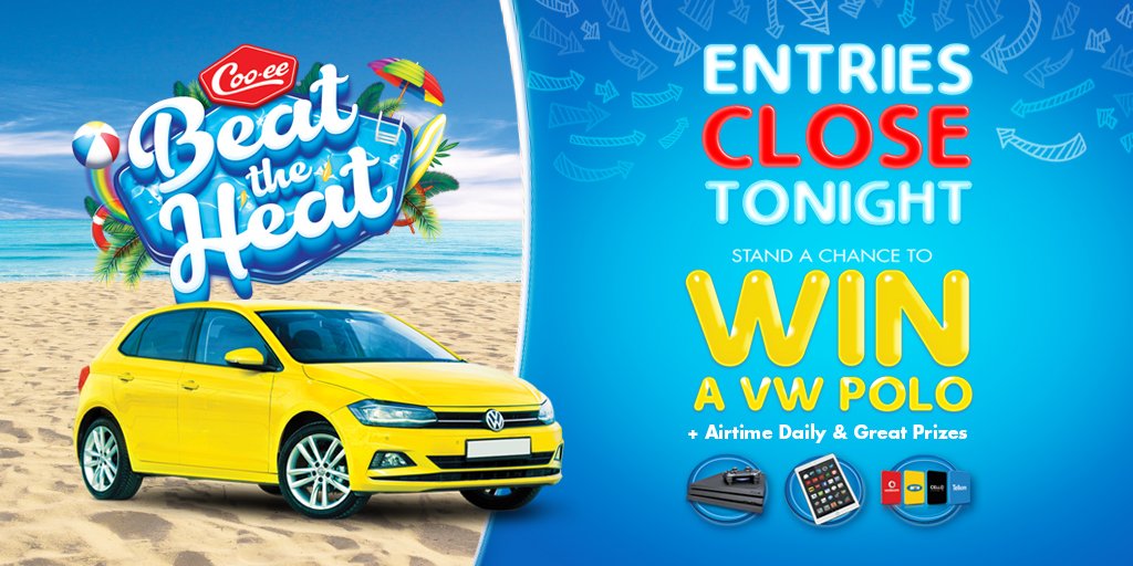 cooeesoftdrinks's tweet photo. It's the last day of the Coo-ee Beat the Heat promo and we're rooting for you to win. You've got until midnight tonight to get your entries in to stand a chance to win a brand new VW Polo.#BeatTheHeat https://t.co/dqx8HmnClH