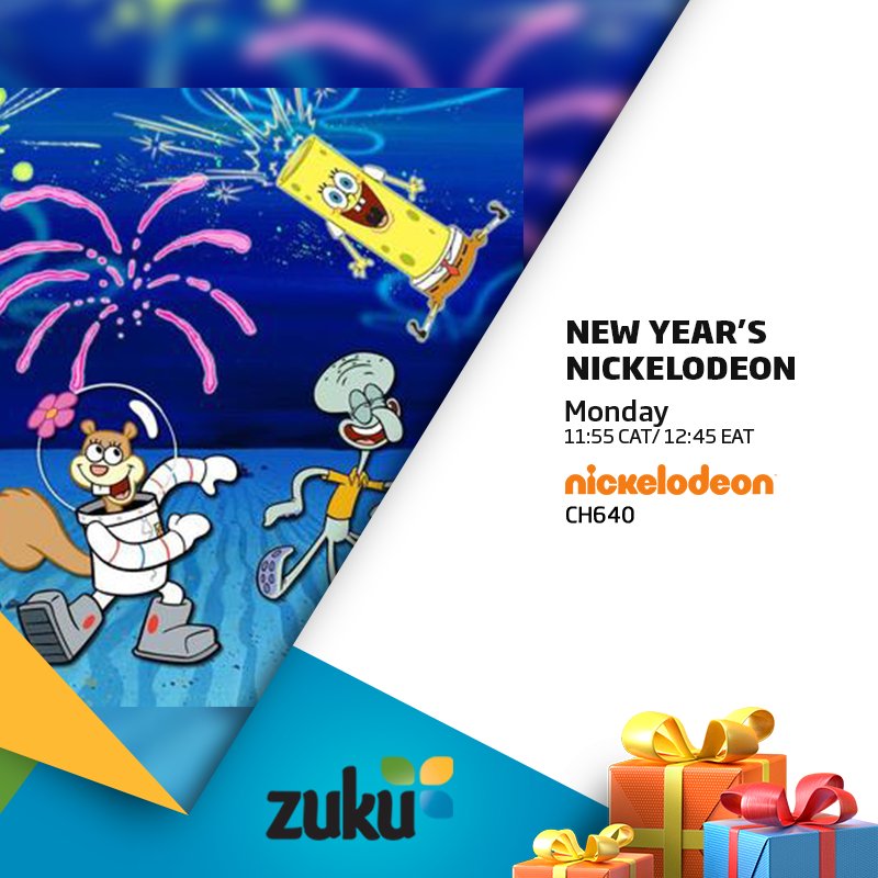 NEW YEAR’S NICKELODEON – On Monday 31st from 11:55 CAT /12:55 EAT on Nickelodeon Channel 640 Dedicated to the best musical episodes Nickelodeon has to offer. Making you want to sing into the New Year!
