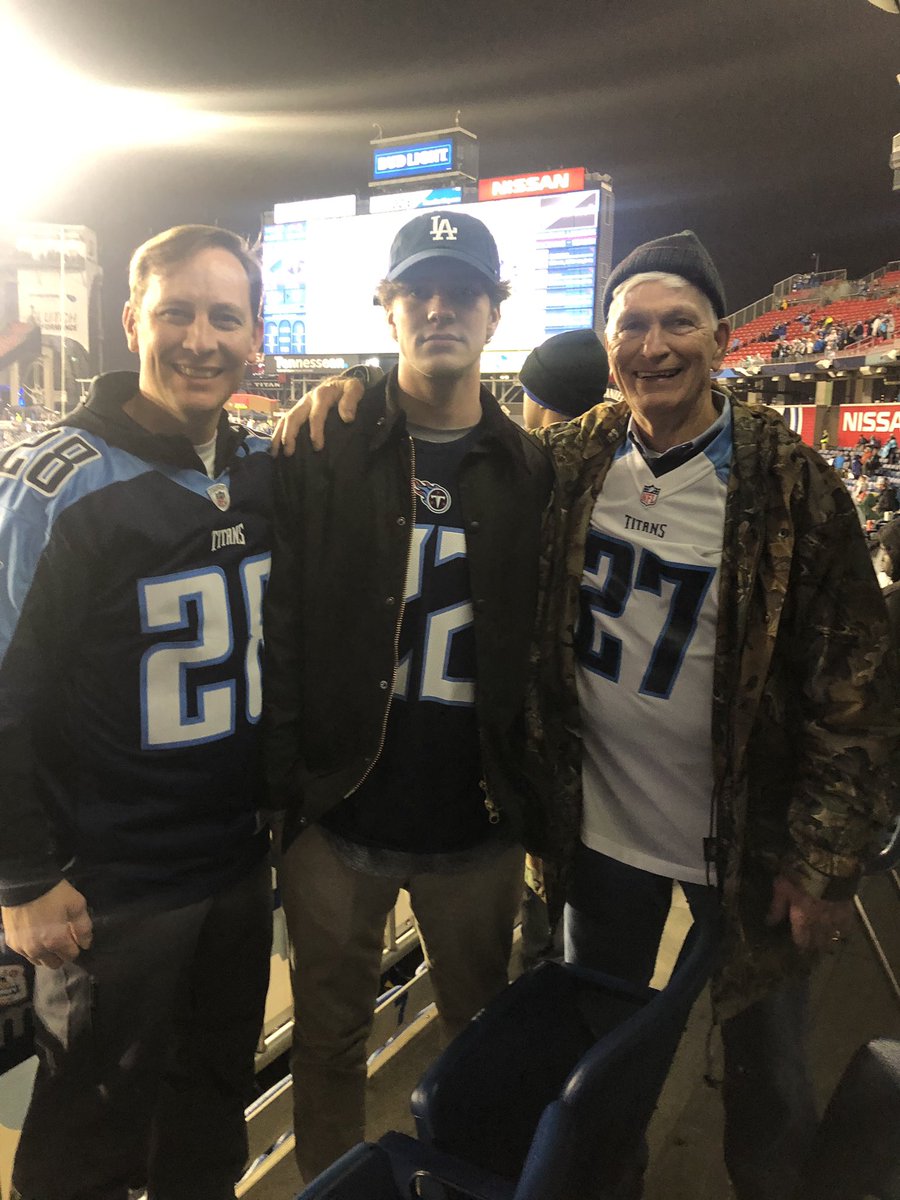 Fun night <a href="/Titans/">Tennessee Titans</a> game vs <a href="/Colts/">Indianapolis Colts</a> with my dad and oldest son <a href="/JackMStephens/">Jack Stephens</a>