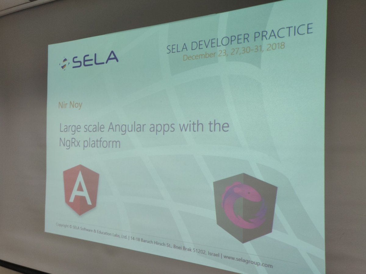 noynir's tweet photo. Full house today at my #angular #ngrx workshop at my home court #sdp @SelaHQ https://t.co/QQ8TiHChNP