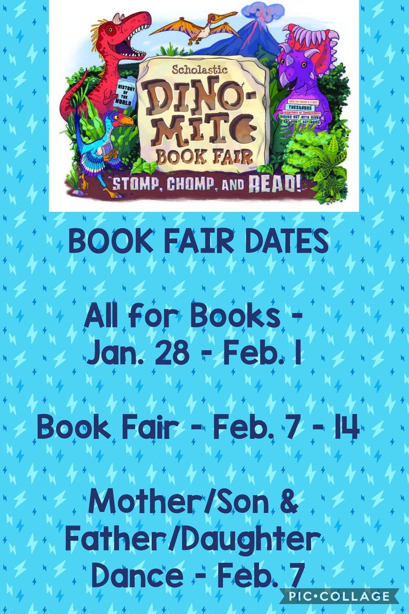 Save the Dates for @Scholastic Book Fair! @PTOHarvestElem @ChrisGunnelsHES @CosbyCreations #AllForBooks #BookFair #MotherSonFatherDaughterDance