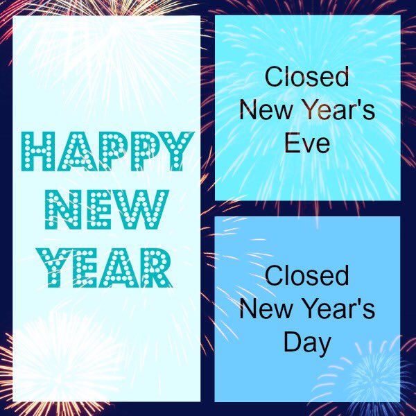 We’re CLOSED to the public on New Years Eve+Day. Have a safe and wonderful New Years — we look forward to seeing you in 2019! | FuquayCoworking.com | #Coworking #FuquayCoworking #FuquayVarina #Fuquay #Varina #FV  #Incubator #Accelerator #OfficeSpace #MeetingSpace #EventSpace
