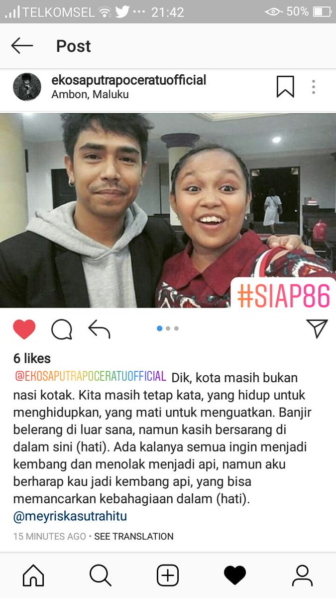 GMeyriska's tweet photo. Terimakasih untuk kata-kata yang luar biasa ini kaka Eko. Ini sekaligus menjadi penyemangat untuk melangkah di tahun yang baru. 
Pertemuan pada tanggal 7 Desember 2018 itu memang singkat. Tapi bermakna. 
Ini hasilnya. 

#AkhirTahunJadiKembangApi https://t.co/r9q8HYHxZy
