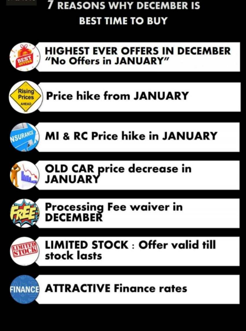 AdarshaArena's tweet photo. #MarutiSuzuki @AdarshaArena 
Unbelievable Offers  from Adarsha Maruti!!!
Offer valid on limited Stock available,
BEST TIME TO BUY.. !!
Buy before PRICE HIKE..!!!
Price Hike From JANUARY..
 *T&amp;C
Visit us at Adarsha Maruti Suzuki Arena, Pillar No:185, Attapur. CALL 9160842222. https://t.co/z3kEyRzwP2