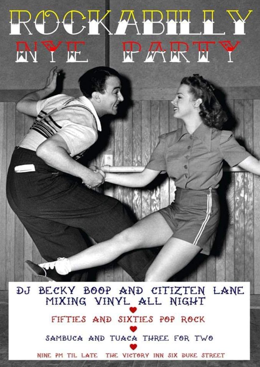 victorybrighton's tweet photo. ROCKABILLY NEW YEARS EVE TONIGHT 🕺💃🎵🎶🍺🍹🍾😄 FREE ENTRY as always #NYE #NewYearsEve https://t.co/s8l3BXAF6T