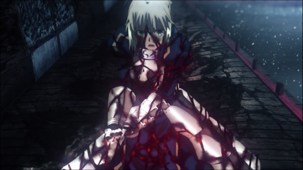 虎口裟南時貞 V Twitter 黒い影がセイバーを捕捉 Fate Sn Anime Bs11