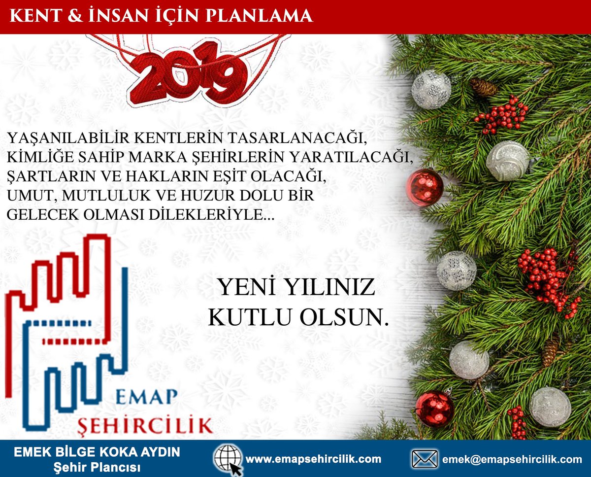 EmapSehircilik's tweet photo. Herkese Mutlu, Umut Dolu Yeni Yıllar.. #yeniyil #newyear #2019yılı #emapsehircilik #şehirplanlama #urbanplanning #şehirtasarımları #citydesign #marmaris #bodrum #muğla https://t.co/gHBTIQnMoy
