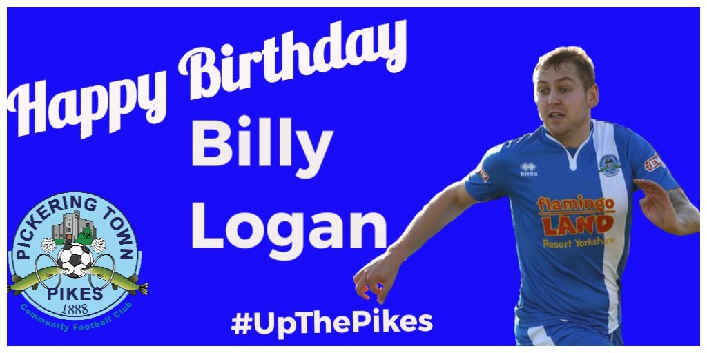 All at Pickering Town would like to wish a very Happy Birthday to Billy Logan ( <a href="/logiebear1990/">Billy Logan</a> )
Have a great day mate and stay fresh for tomorrow 😀
#UpThePikes