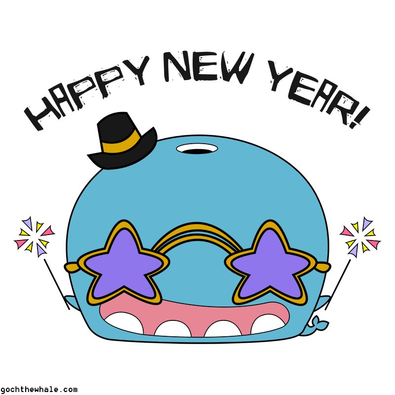 GochtheWhale's tweet photo. ✨ HAPPY NEW YEAR! ✨Goch the Whale stickers are available on Apple iMessage (iOS) & LINE app! #emoticonstickers #stickers #imessage #lineapp #whales #happynewyear https://t.co/6tn0EMkv2t
