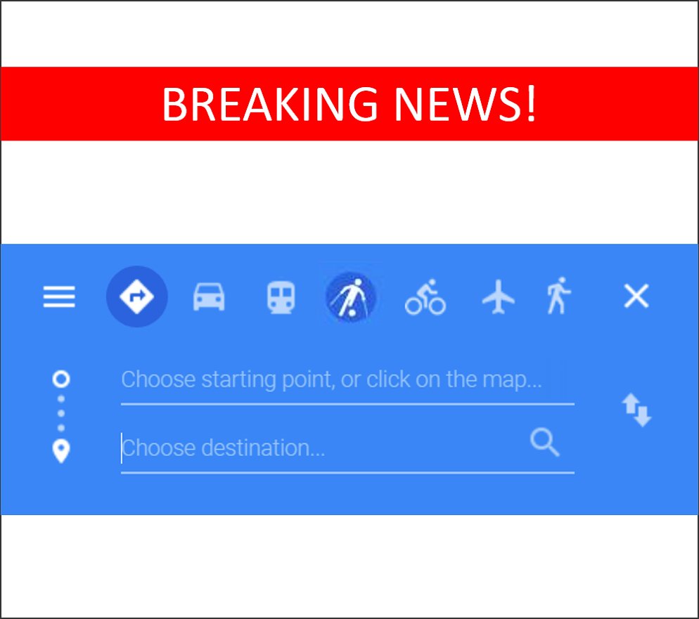 AmpFutbolPolska's tweet photo. Nasze zeszłotygodniowe spotkanie z Zarządem firmy Google skończyło się sukcesem!
Od 1 stycznia Google Maps będzie umożliwiała oszacowanie czasu potrzebnego na przebycie wytyczonej trasy także krokiem ampfutbolisty.
To mały krok dla Google, ale wielki skok dla fanów ampfutbolu! https://t.co/nC0ZMbYhEG