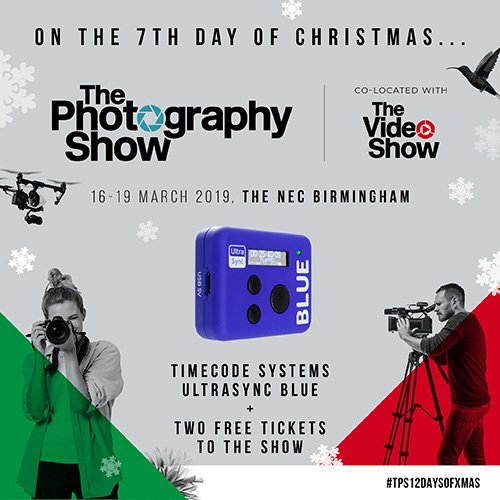 ukphotoshow's tweet photo. HAPPY NEW YEAR’S EVE! Start your celebrations early by entering our 12 Days of Christmas competition. For the seventh day of Christmas we have teamed up with @TimecodeSystems. For a chance to win head over to our Faceboook page:
https://t.co/vYXkkVNTId #TPS12daysofxmas https://t.co/hH5EQrcjJK