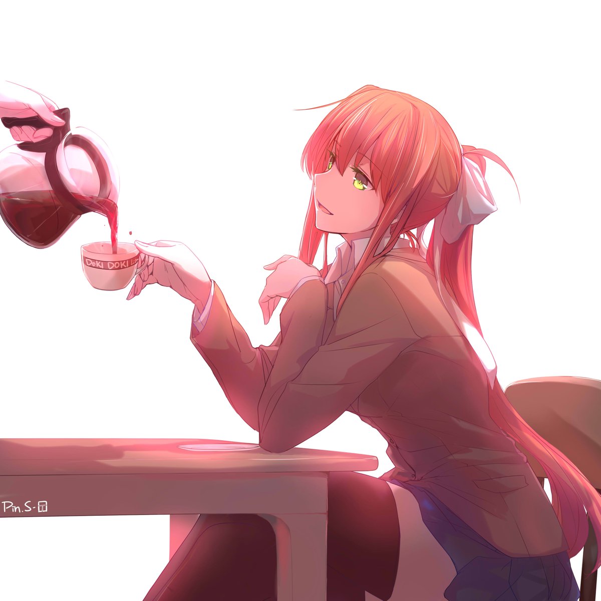 #ドキドキリテラチャークラブ #モニカ #女主人公 #female_mc #Monika #doki_doki_literature_club #ddlc  #艦これ #初月 #女性提督 #百合 