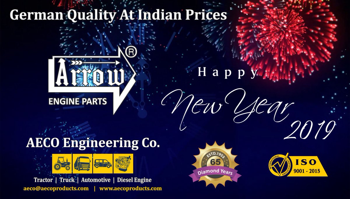 aecoproduct's tweet photo. WISH YOU ALL A HAPPY &amp; PROSPEROUS NEW YEAR 2019 !!

ARROW BRAND ENGINE SPARE PARTS SUITABLE FOR
TRUCK | TRACTOR | AUTOMOTIVE | DIESEL ENGINE

#NEW_YEAR #2019 #AECO #AECO_PRODUCTS #ARROWBRAND #ARROW #ENGINE_PARTS #TRACTORS #TRUCKS #AUTOMOTIVE #DIESEL_ENGINE #SPARE_PARTS https://t.co/gs9o1ZTLcP