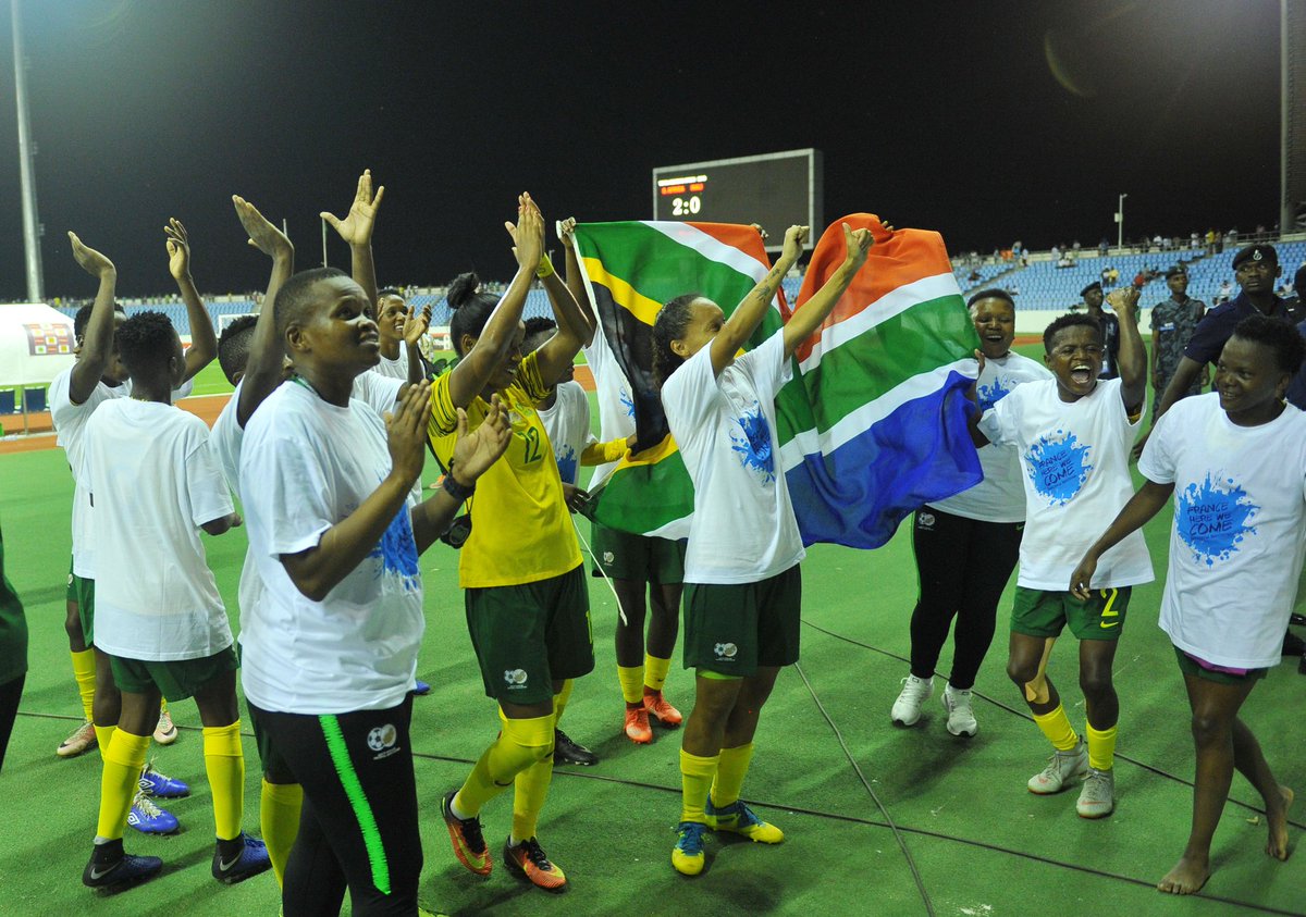 sports_mvt's tweet photo. #SportsMvt VOTED GREATEST SPORTING MOMENT OF THE YEAR, 2018

That night in Ghana when the @SasolSA sponsored Banyana Banyana outshined Mali in the #AWCON18 semi final match to qualify for the FIFA Women's World Cup "FIRST TIME IN HISTORY"

#FIFAWWC 🇫🇷🇿🇦⚽

[📸: @fishmahlangu] https://t.co/GtPCjgZddx