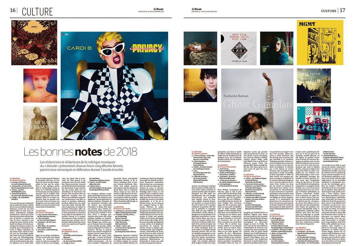 There is a a Place de <a href="/musicofmaisha/">Maisha</a> (<a href="/brownswood/">Brownswood Recordings</a>) figure dans la liste des meilleurs albums de l'année pour <a href="/lemondefr/">Le Monde</a> 
🎧 Osiris : youtube.com/watch?v=AEhzTc…