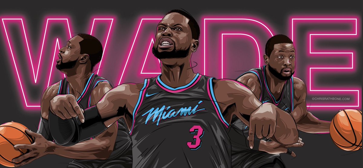 R4THBONE's tweet photo. My #iPadPro #illustration of Dwayne Wade. Like it @MiamiHEAT @DwyaneWade @AAarena @NBAonTNT @NBAUK @NBA @ESPNNBA?
#Illustration #SunsetVice #ViceNights #Vice #MiamiVice #NBAArt #Miami #MiamiHeat #NBA #Illustrator #VectorArt #DigitalArt #MadeInAffinity #iPadArt #iPadProArt https://t.co/yL1syKzK8F