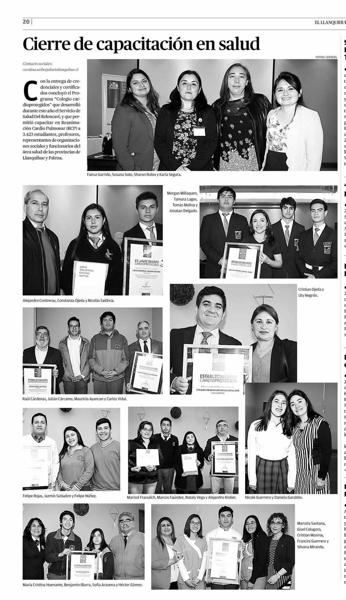 SSDelReloncavi's tweet photo. Cerca de 3.500 estudiantes, profesores y comunidad en general de las provincias de #Llanquihue y #Palena se capacitaron en RCP con el Programa @ColegiosSsdr del @SSDelReloncavi #ChileLoHacemosTodos #ChileLoCuidamosTodos https://t.co/Fbyv8HeQOk