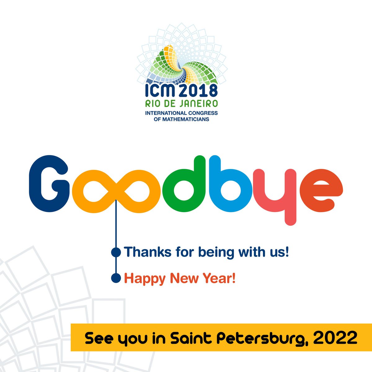 It was a pleasure having you around in the first Southern Hemisphere ICM!

There were 9 days of knowledge, exchanges and the passion for Mathematics shared by each participant.
Thank you for following us on social medias!
See you in St. Petersburg, at the ICM 2022!
