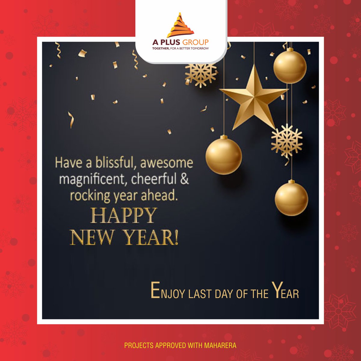 A_PlusGroup's tweet photo. As the clock strikes midnight let 2019 be the year you invest in your new home and begin with a prosperous start.
#HappyNewYear #RealEstate #InvestInRealEstate #AplusGroup #GoldenVILLE #GoldenVAN #GoldenVALLEY #FaceOfBadlapur #BadlapurNxtBigThing #NewYear2019 #NewYearNewHopes https://t.co/UYSMowrmbI