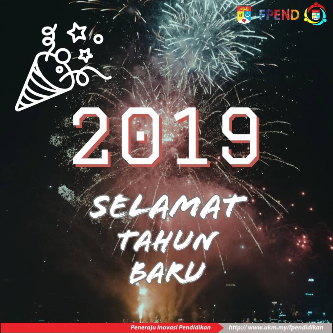 pendidikukm's tweet photo. [SELAMAT TAHUN BARU 2019]

Warga PENDIDIK mengucapkan Selamat Tahun Baru kepada semua warga UKM.

Jadikanlah tahun baru ini cerita segala kejayaan, impian, dan azam menjadi kenyataan.

Semoga Tuhan selalu memberkati kita semua dan mengiringi setiap langkah hidup kita.

#fpendukm https://t.co/4zCMCiuLyF