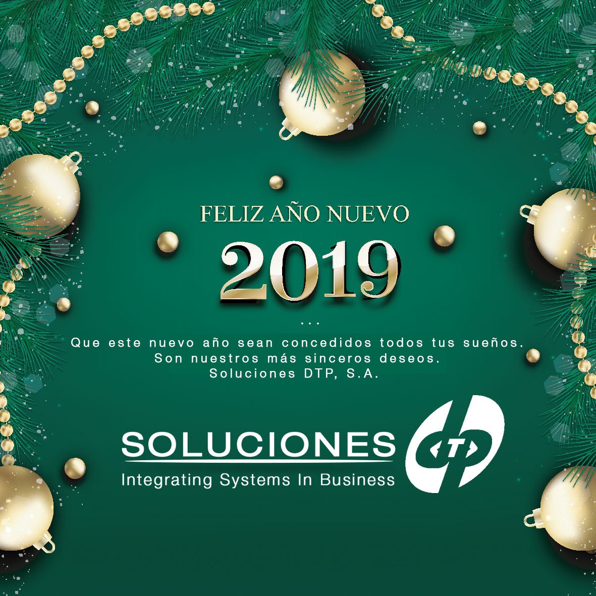 solucionesDTP's tweet photo. Toda nuestra empresa se une para enviarle felicitaciones en esta época, que todos sus sueños sean bendecidos son nuestros más sinceros deseos para el año nuevo 2019.
@solucionesDTP
#navidad #business #mautic #scriptcase #adext #hechoenlatam #website #emprendedores #negocios https://t.co/GW5kJlarPz